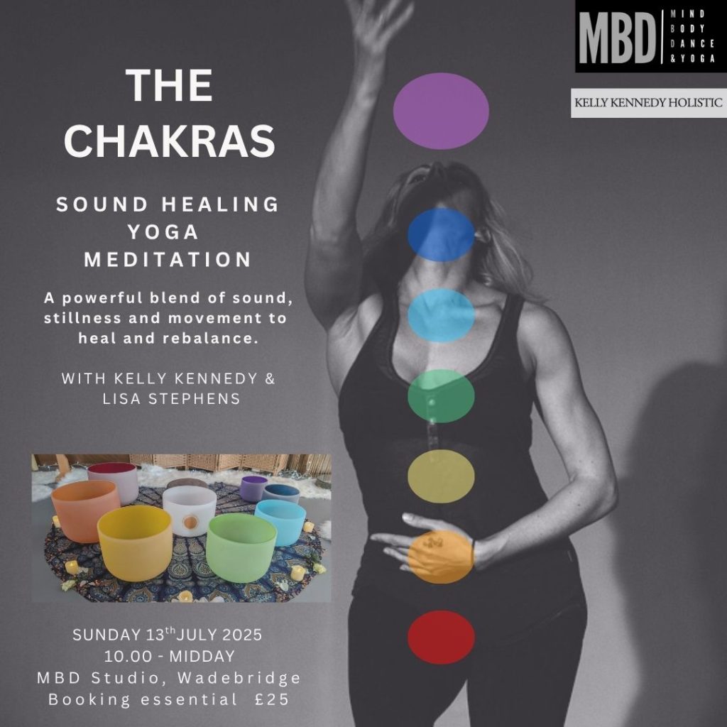 Chakra yoga and sound healing with Lisa Stephens, MBD and Kelly Kennedy
